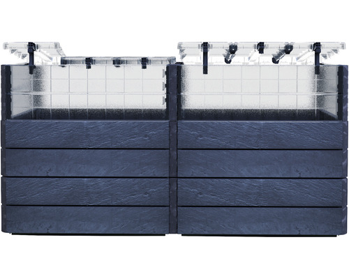 Hochbeet aus Holz und Kunststoff mit Bewässerungssystem