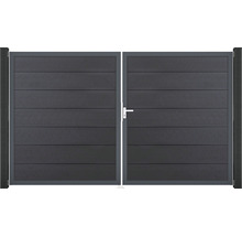Doppeltor aus Aluminium mit Griff