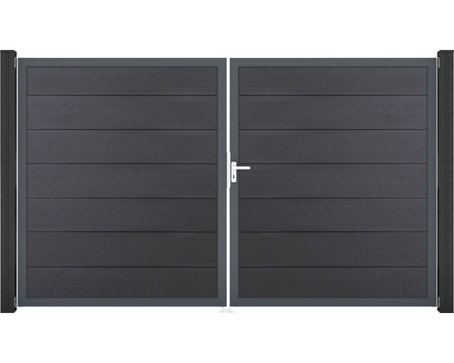Doppeltor aus Aluminium mit Griff