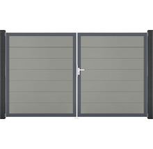 Doppelflügeltor aus Aluminium mit Griff