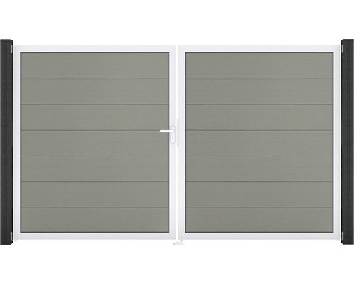 Doppelflügeltor mit horizontalen Paneelen