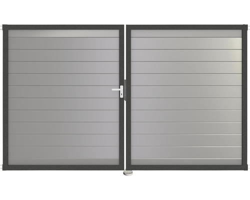 Gartentor aus Aluminium mit horizontaler Füllung