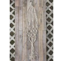 Blumenampel aus Seil mit Metallring zur Aufhängung