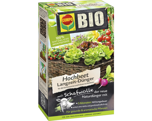 Hochbeet-Langzeitdünger mit Schafwolle Compo Bio 750 g