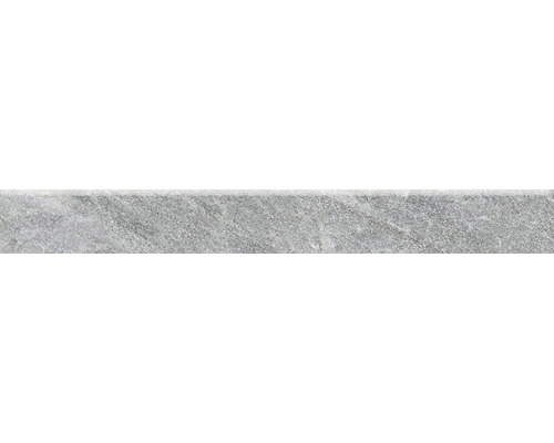 Feinsteinzeug Sockelfliese Bet Silver grey 7x60 cm rektifiziert
