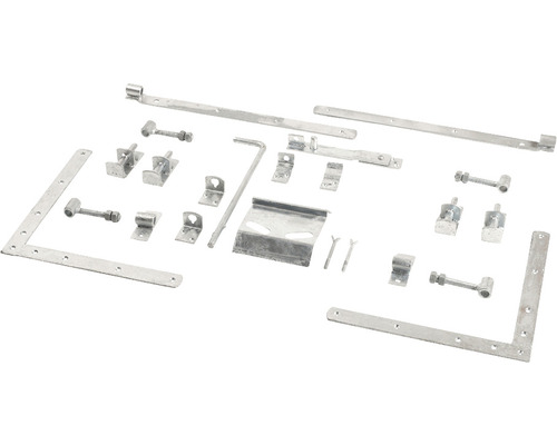 Metall Torbeschlag Set mit verschiedenen Beschlägen für die Installation von Toren