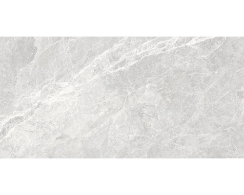 Feinsteinzeug Bodenfliese Pietra Marmo lightgrey 60x120 cm geädert rektifiziert Fliesenmuster mit Marmorstruktur