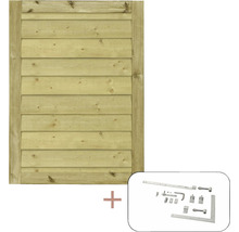 Holztor mit Beschlagsatz