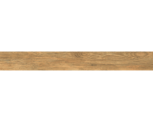 Feinsteinzeug Sockel Tilglio Marrone 7,5x62 cm braun Holzfliese mit Holzstruktur