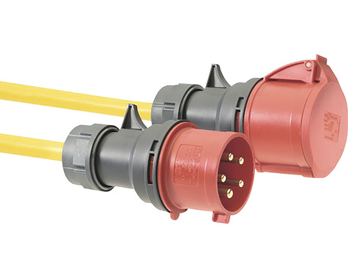 Verlängerungskabel CEE 400V 5 x 1,5 mm² N07V3V3-F IP44 10 m gelb Starkstromstecker mit Kabel