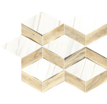 Dekorative Wandfliesen mit Holz- und Marmoroptik
