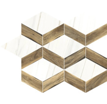 Dekorative Wandfliesen mit Holz- und Marmoroptik