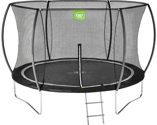Trampolin mit Sicherheitsnetz und Leiter
