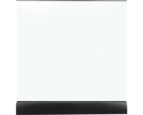 Geländerset Pertura Pontos Glasgeländer schwarz/weiss für Bodenmontage B: 2m Duschwand mit Rahmen