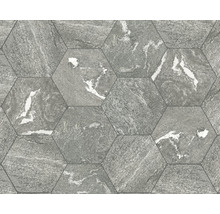 Sechseckige Wandfliesen mit Steinoptik