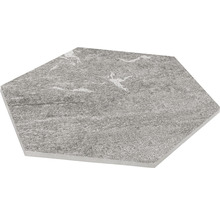 Sechseckige Bodenfliese mit Steinoptik