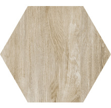 Sechseckige Fliese mit Holzoptik