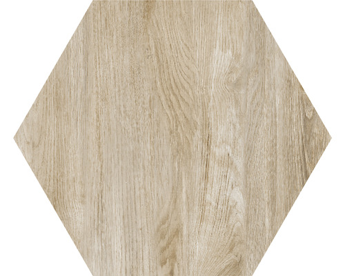 Sechseckige Fliese mit Holzoptik