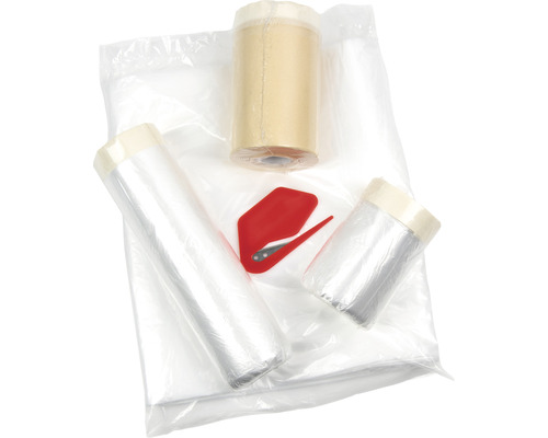 Abdeckfolien Set mit Folie, Abdeckband und Cutter