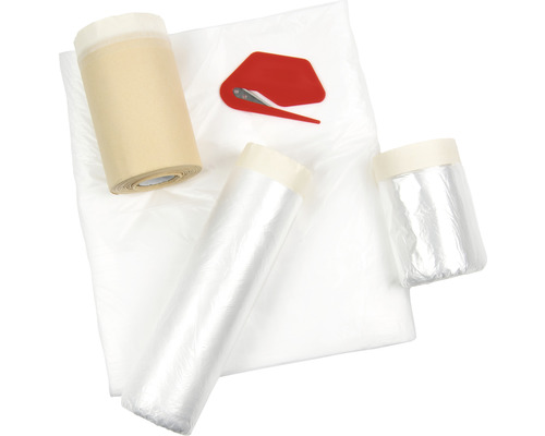 Abdeckfolie mit Abroller und Abdeckband