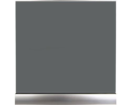 Geländerset Pertura Pontos Glasgeländer silber/anthrazit für Bodenmontage B: 2m Duschwand mit Metallelement