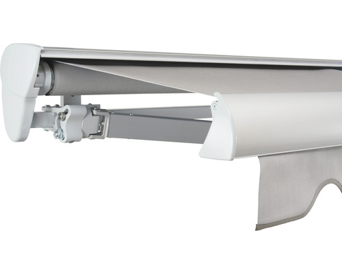SOLUNA Halbkassettenmarkise Classic 2,5x2 Stoff Dessin 320923 Gestell E6EV1 silber eloxiert Antrieb links inkl. Motor und Wandschalter SOLUNA Halbkassettenmarkise Classic 2,5x2 Stoff Dessin 320923 Gestell E6EV1 silber eloxiert Antrieb links inkl. Motor und Wandschalter
