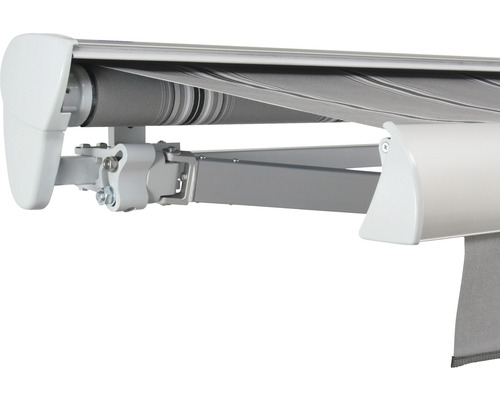 SOLUNA Halbkassettenmarkise Classic 2,5x2 Stoff Dessin A131 Gestell E6EV1 silber eloxiert Antrieb links inkl. Motor und Wandschalter SOLUNA Halbkassettenmarkise Classic 2,5x2 Stoff Dessin A131 Gestell E6EV1 silber eloxiert Antrieb links inkl. Motor und Wandschalter