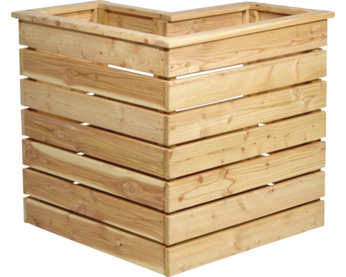 Eck-Hochbeet aus Holz für den Garten