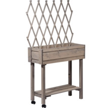 Hochbeet auf Stelzen dobar inkl. Rankgitter rollbar 79 x 28,5 x 130 cm grau-thumb-1 Hochbeet auf Stelzen dobar inkl. Rankgitter rollbar 79 x 28,5 x 130 cm grau-thumb-1