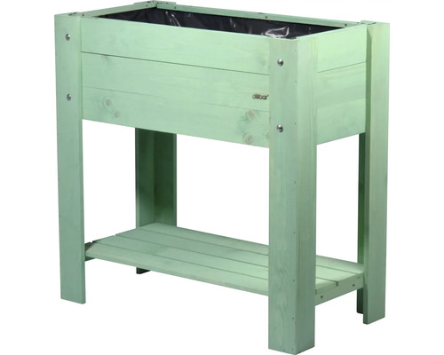 Hochbeet aus Holz mit Ablagefläche