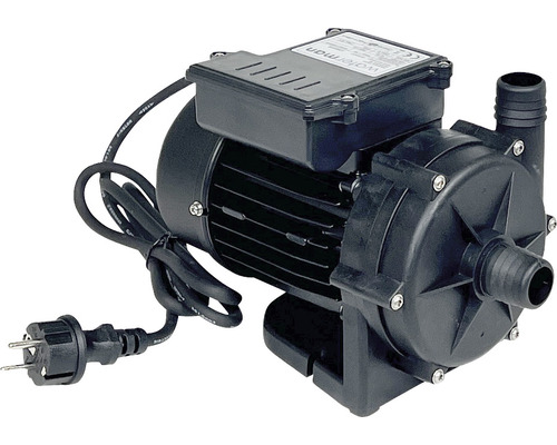 Schwarze Wasserpumpe mit Stromkabel