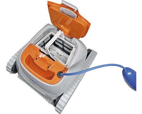 Automatische Poolreinigungsmaschine mit geöffnetem Filterfach
