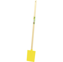 Gelber Kinderspaten mit Holzgriff