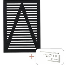 Sichtschutzzaun mit Querstreben und Beschlägen