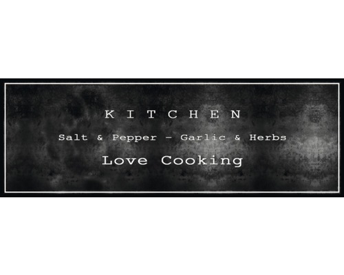 Schmutzfangläufer Cook&Wash Love cooking schwarz 50x150 cm