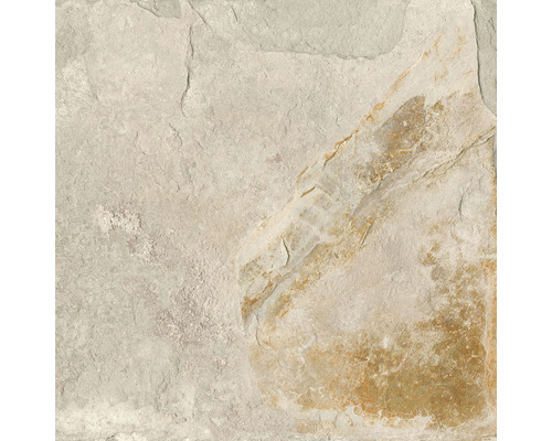 Nahaufnahme einer Bodenfliese in Steinoptik