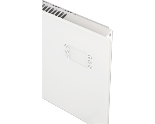 Weiße Elektroheizung mit Digitalanzeige