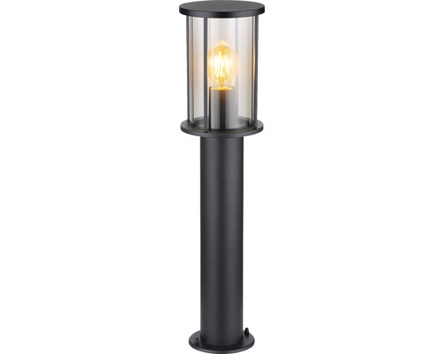 Stehleuchte Globo GRACEY E27 60 W, Ø 143 x H 600 mm, 1-flammig IP 54 schwarz Pfostenleuchte für den Außenbereich mit klarem Glas