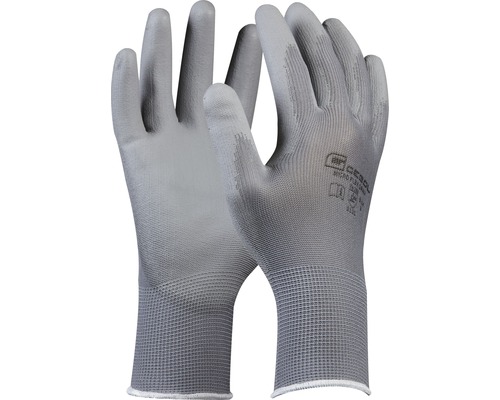 GEBOL Arbeitshandschuhe Nano Flex grau Gr. 7 Graue Schutzhandschuhe für Arbeiten im Garten und im Haus