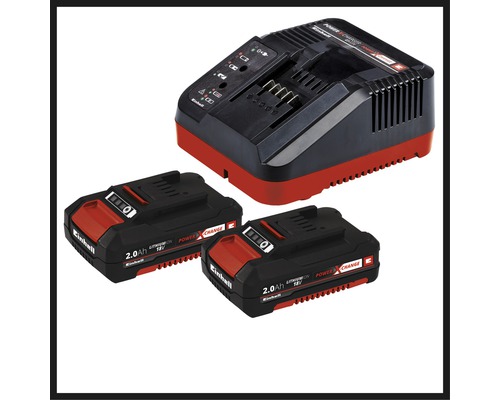 Einhell Power X-Change Akku-Ladegerät mit zwei Akkus
