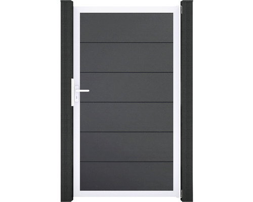 Gartentor mit horizontalen Paneelen und Griff