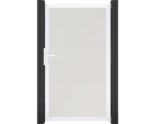 Gartentür aus Aluminium mit Griff