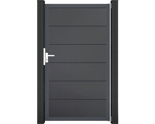 Aluminium Gartentor mit horizontalen Paneelen und Griff