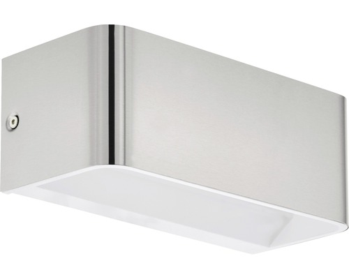 Rechteckige Wandleuchte aus Edelstahl
