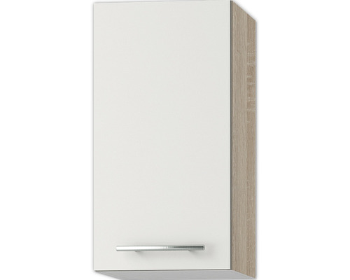 Hängeschrank Optifit Dakar weiß glänzend 30x57,6x34,6 cm mit Drehtür Hängeschrank mit Griff