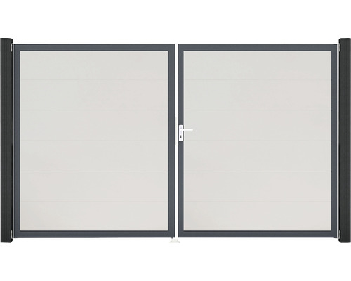 Doppeltor aus Aluminium mit Griff