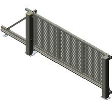 Schiebetor mit Lochmuster aus Metall