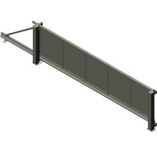 Schiebetor ALBERTS Mosaik links öffnend Glattblech inkl. Handsender 679 x 112 cm anthrazit-thumb-0 Schiebetor ALBERTS Mosaik links öffnend Glattblech inkl. Handsender 679 x 112 cm anthrazit-thumb-0