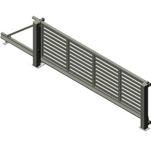 Schiebetor mit horizontalen Lamellen für den Außenbereich