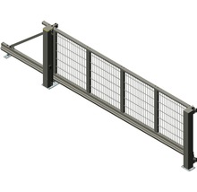 Schiebetor mit Drahtgitterfuellung